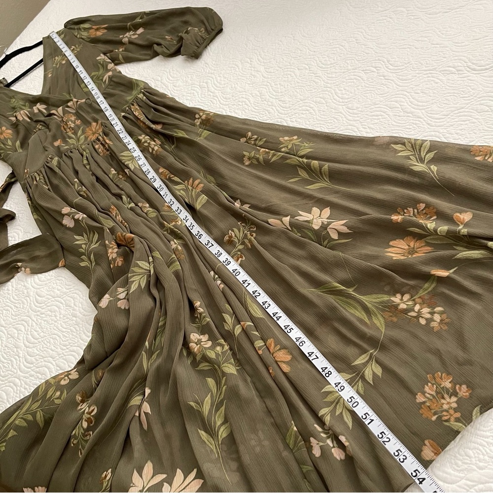 CALVIN KLEIN Women’s Balloon Sleeve Floral Maxi Dress Size 8 - Picture 13 of 15